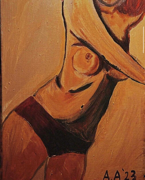 Nude Abstract - Acrylic on Canvas