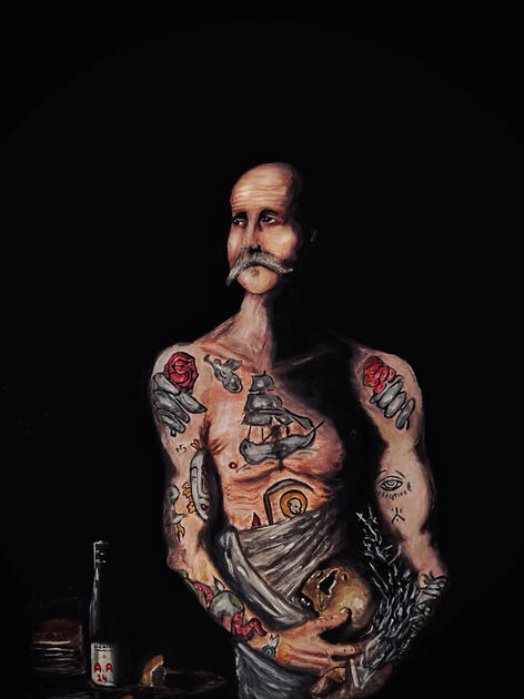 Lovers - Watercolor on Canvas