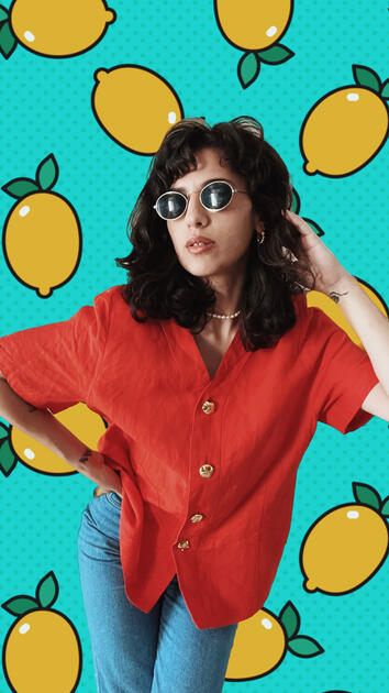 Bust with Gold - Acrylic on Canvas